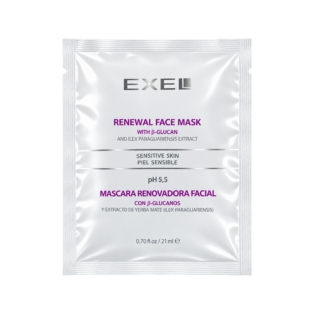 máscara facial renovadora con Βetaglucanos